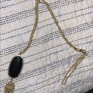 Long black Kendra Scott pendant necklace